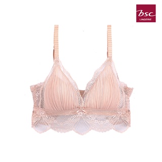 BSC Lingerie ชุดชั้นในเซีกซี่ลูกไม้ รุปเเบบ NONWIRE BRA ไม่มีโครง - BB3387 BE,BL,GO,IV,LT,WI