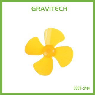 [Gravitechthai] Fan Propeller Blade 40mm  with 2mm Shaft - Yellow