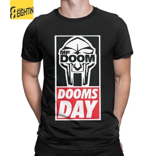 คอลูกเรือ【Boutique T-shirt】เสื้อยืดคอกลม แขนสั้น ผ้าฝ้าย พิมพ์ลาย Dooms Day MF DOOM ลําลอง ของขวัญวันเกิด สําหรับผู้ชายS