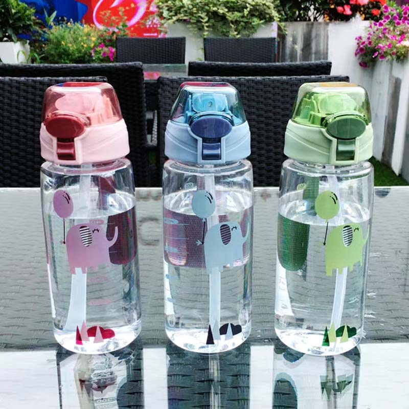 กระติกน้ำเด็ก พร้อมส่ง ขวดน้ำเด็กไปโรงเรียนมีหลอด วัสดุ Tritan Bpa Free Water Bottle for Kids 650ml ราคา ถูกที่สุด ดีลบีเคเค แกลเลอรีภาพที่ 2