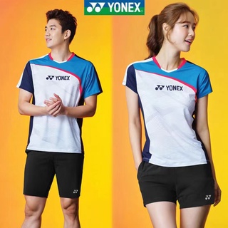Yonex เสื้อผ้าแบดมินตัน แขนสั้น สําหรับผู้ชาย และผู้หญิง เหม…