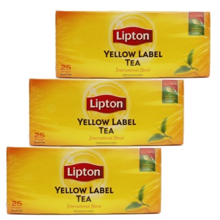 ☕️แพค3สุดคุ้ม☕️ LIPTON ลิปตัน เครื่องดื่มชาผงชนิดซอง 25 ซอง/กล่อง