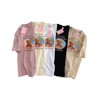 พร้อมส่ง ผ้าคอตตอน 🧸🥣Oversize simple tee เสื้อยืดทรงโอเวอร์ไซต์สกรีน Glotty club (S105)