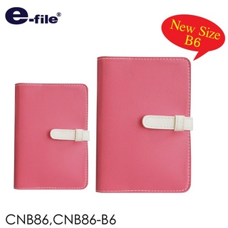 E-file สมุดโน๊ตปกหนัง PVC Tonal strap มีช่องใส่นามบัตร CNB86