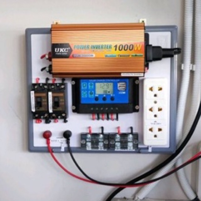 ชุดคอนโทรล ชาร์จเจอร์ โซล่าเซลล์ พลังงานแสงอาทิตย์ 12Vและ12Vto 220V 1000W พร้อมไปใช้งาน