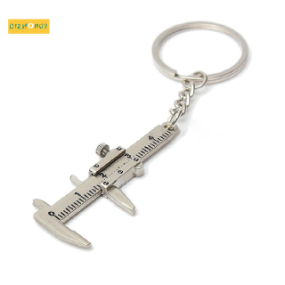 Useful Mini Vernier Caliper Tool Pendant Slider Slides Keyring Key Chain 10CM