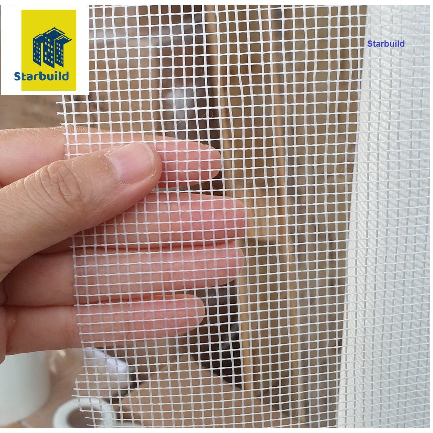 Starbuild ตาข่ายไฟเบอร์เสริมแรง สำหรับงานกันซึม ฉาบกันแตก  นน.60กรัม /ตรม(FIBER GLASS MESH) ขนาด 1เมตร ยาว50,100 เมตร - รูปที่ 2