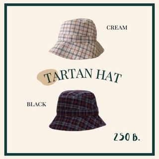 [เหลือ 155.- ใส่โค้ด INC11FA] Tartan hat (2 colors)