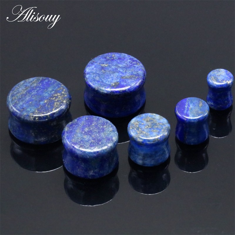 Alisouy 2PCS หินหูปลั๊กอุโมงค์หูวัดหูเจาะหู Stretchers รูปที่ 2