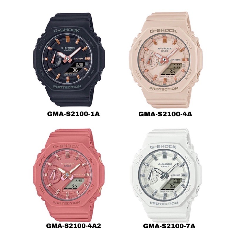 GMA-S2100 ,G-Shock Mini นาฬิกาข้อมือผู้หญิง รุ่น GMA-S2100 GMA-S2100-1A,GMA-S2100-4A,GMA-S2100-4A2,G