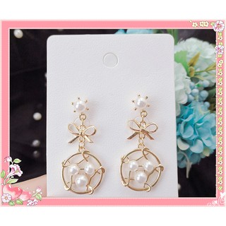 YWEB-45_Pearl dream-catcher Earrings ไข่มุกต่างหู