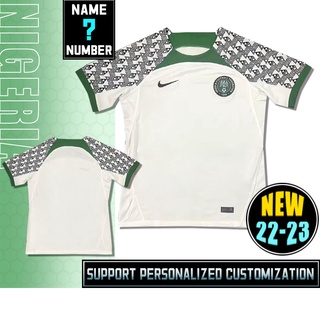 เสื้อกีฬาแขนสั้น ลายทีมชาติฟุตบอล Nigeria 22-23 ชุดเหย้า ไซซ์ s - 2xl