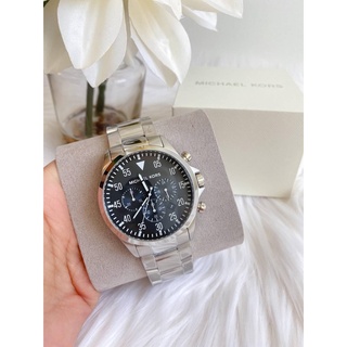 (สด-ผ่อน)🎗แท้100% Michael Kors Mens Gage Silvertone Watch  BOUTIQUE