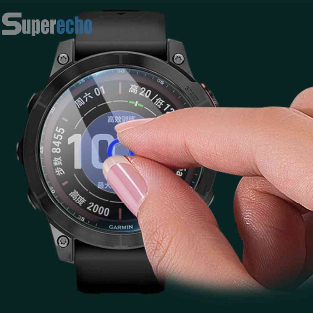 ฟิล์มกระจกนิรภัยกันรอยหน้าจอ สําหรับ Garmin Fenix 7 7S 7X Elite Edition [superecho.th] 2 ชิ้น #4