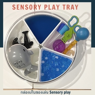 sensory play tray ถาดกิจกรรมเด็ก 5 ช่อง