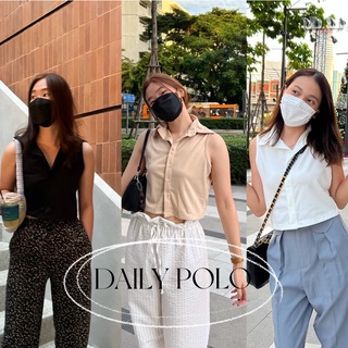 (ลดเหลือ 290.- จาก 320.-) daily polo  เสื้อแขนกุดมีปก (beamed.bkk)