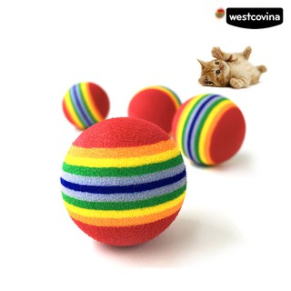 West Rainbow Ball ของเล่นสําหรับสัตว์เลี้ยงสุนัขแมว