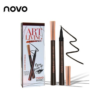 อายไลน์เนอร์ NOVO [5188] Eyeliner หัวพู่กัน สีดำสนิท หัวเรียกเล็กเขียนง่าย Novo Black Fluent Eyeliner