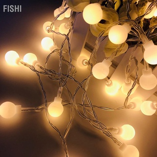 Fishi สายไฟหิ่งห้อย Led ทรงกลม หลากสีสัน สําหรับตั้งแคมป์ ปาร์ตี้ กลางแจ้ง