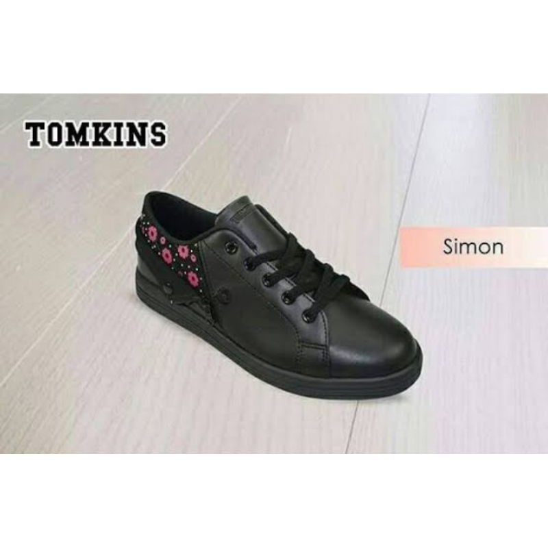 Hitam Black Tomkins SIMON รองเท้าสําหรับผู้หญิง