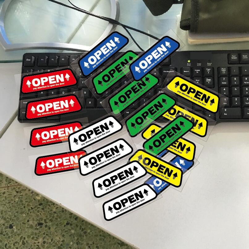 4ชิ้น/เซ็ตสะท้อนแสงเปิดประตูเตือนสติกเกอร์ความปลอดภัยรถจัดแต่งทรงผมสติกเกอร์รถตกแต่งอัตโนมัติลดลงการจัดส่งสินค้า