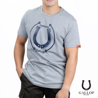 GALLOP : เสื้อยืดคอกลมพิมพ์ลาย BASIC -T-SHIRT (Round-necked) / GT9062 ราคา 590.-