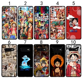 D52 เคสโทรศัพท์มือถือ ซิลิโคนนุ่ม ลายการ์ตูนลูฟี่ วันพีซ สําหรับ Samsung J2 J4 J5 J6 J7 Prime Plus