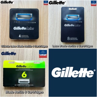 Gillette® Labs Blade Refills 4, 6, 8 Cartridges ยิลเลตต์ ใบมีดโกน