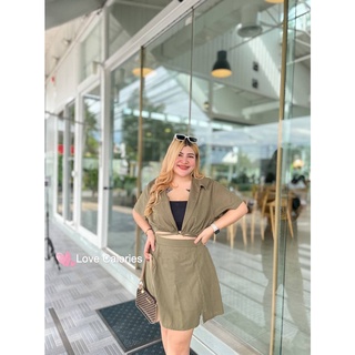 🔥Plussize🔥ชุดเซทเสื้อ+กระโปรงคนอ้วน🔥 เสื้ออก 38-46”   กระโปรง เอว 32-44” สพ.56”