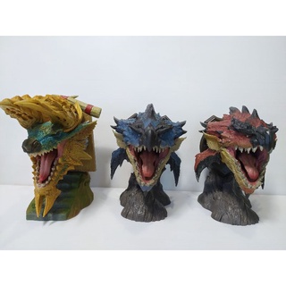 Banpresto Ichiban Kuji Monhunt งานจับรางวัล หัวมอนส์เตอร์ Zinogre Lioleusน้ำเงิน Lioleusแดง Brachydios