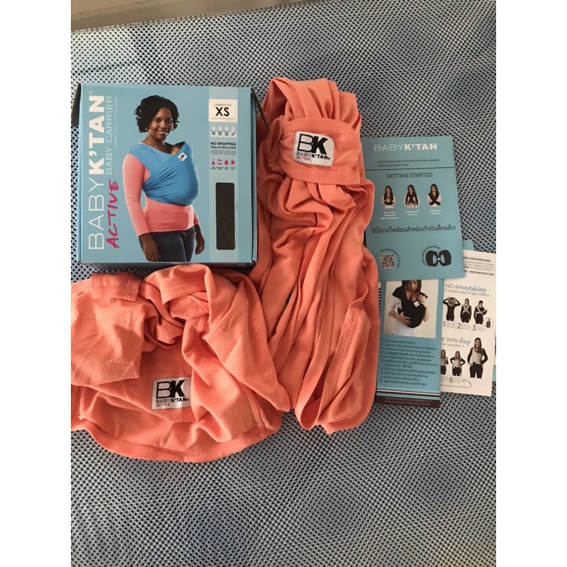 ส่งฟรี เป้อุ้มเด็ก Baby K’tan ขนาด XS รุ่น Active สีชมพู เป้อุ้ม Baby k’tan baby k tan baby ktan