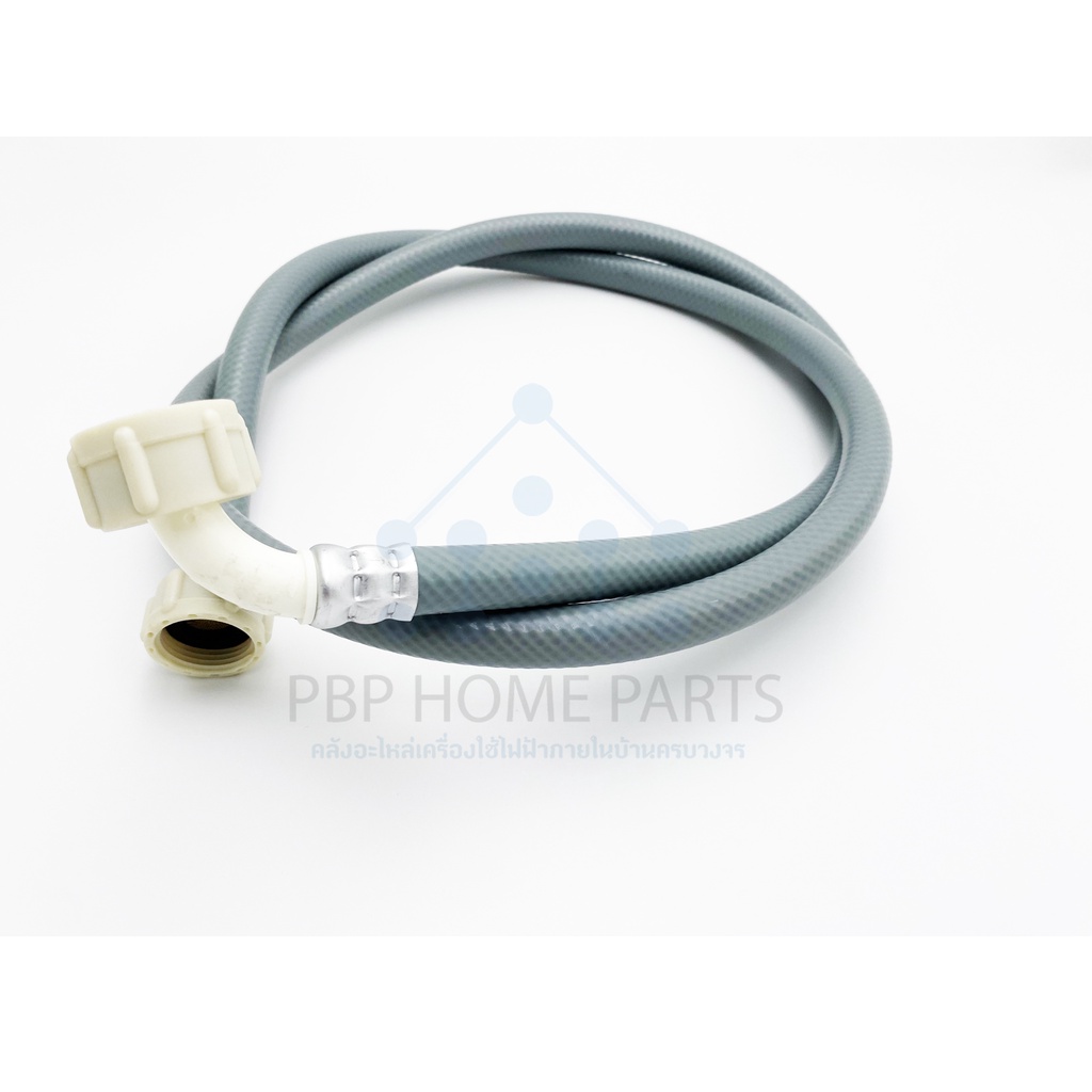 สายน้ำเข้าเครื่องซักผ้า ข้อต่อเกลียว 2 ด้าน ยาว 1.5m สีเทา 6 หุน 3/4 สำหรับเครื่องซักผ้าฝาหน้า พร้อมส่ง! - รูปที่ 5