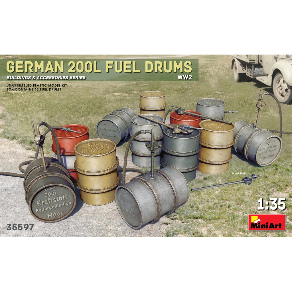 MiniArt 1/35 MI35597 GERMAN 200L FUEL DRUMS WW2