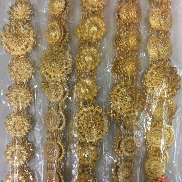 เข็มขัดชุดไทย เครื่องประดับชุดไทย เข็มขัดสีทอง