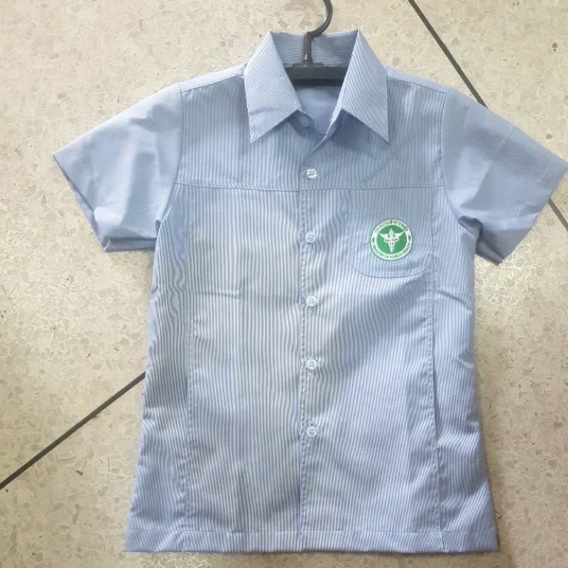 เสื้อกระทรวงสาธารณสุขทรงสูทซาฟารี รับปักชื่อ