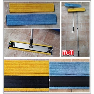 ไม้ถูพื้นไมโครไฟเบอร์ ไม้ม็อบไมโครไฟเบอร์ ขนาด 24 นิ้ว มีผ้า 2 สีให้เลือก น้ำเงินและเหลือง ด้ามอลูมิเนียม microfiber mop