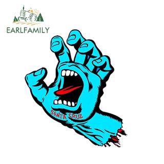 EARLFAMILY 13x 9.1cm Car Styling Vinyl Stickers SANTA CRUZ SCREAMING HAND Car Sticker Waterproof Decal