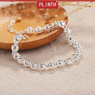 PLINTH สร้อยข้อมือเงินแท้ 925 บอลละเอียดอ่อนราคาถูกเป็นที่นิยม1073