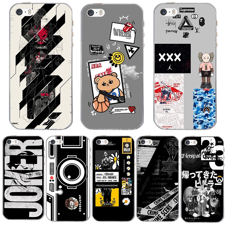สําหรับiPhone 5/5S/se2016 6/6s 7/se2020/se2022 11/11pro ซิลิโคนนุ่ม TPU เคสโทรศัพท์ด้านหลัง