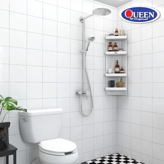 [ขายดี] Queen Bella ชั้นวางของในห้องน้ำ เข้ามุม 4 ชั้น ขนาด 32x91.5x15 ซม.