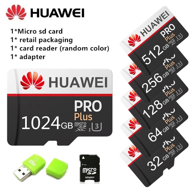 HUAWEI 100MB/S  Class 10 Micro SD Memory Card 32GB/256GB/512GB/1024GB Micro SD Card