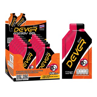 DEVER gel (vital energy) เกลือแร่ สำหรับนักวิ่ง นักกีฬา เจลให้พลังงาน เจลพลังงาน &gt; 40 ML ลิ้นจี่ 12 ซอง