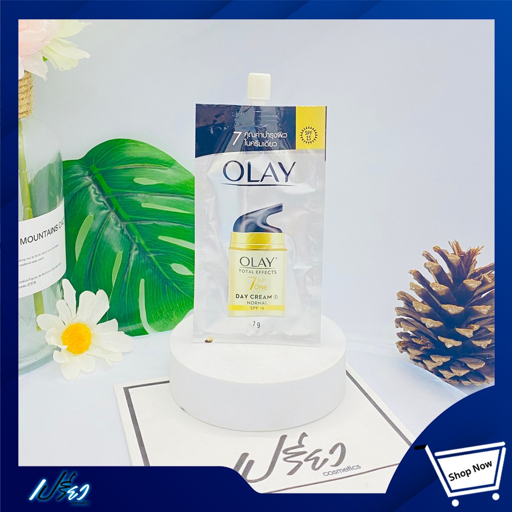 ชื่อสินค้า :Olay Total Effects 7in1 Day Cream Normal SPF15 โอเลย์ โททัล เอฟเฟ็คส์ เดย์ครีม SPF 15 7 กรัม 1 กล่อง 6 ซอง #9