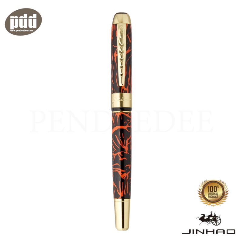 JINHAO ปากกาโรลเลอร์บอล จินห่าว 250 สีส้มดำ - JINHAO 250 Rollerball Pen Orange-Black [ เครื่องเขียน 