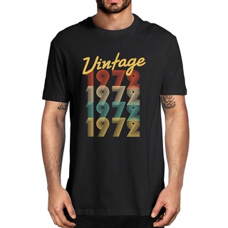 T-shirt  เสื้อยืดลําลอง แขนสั้น พิมพ์ลาย 1972 Limited Edition 50Th Birthday สไตล์วินเทจ สําหรับผู้ชาย อายุ 50 ปีS-5XL