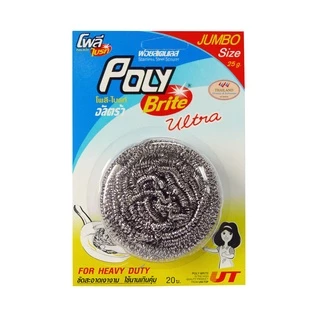 (ยกลัง) Poly-Brite Ultra โพลี-ไบรท์อัลตร้า ฝอยสเตนเลส ขนาด 25 กรัม (12 ชิ้น/แผง x 6 แผง)