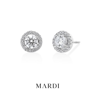 Mardi Jewelry ต่างหูเพชรคลาสิค Grand Royal Circle Earrings