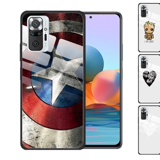 Xiaomi Redmi Note 10 5G 10S Pro 9S Redmi 9A 9 8 9T Captain America Tempered Glass Cover Anti-Scratch Phone Case