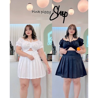 🔥Plussize🔥กระโปรงคนอ้วน🔥  M เอว 32-40 สพ46 ยาว19    L เอว. 36-46 สพ50 ยาว19.5