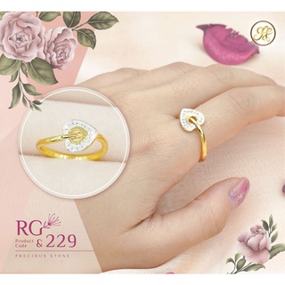 JNist แหวนเพชร ประดับเพชรสวิส CZ แหวนทอง Gold Diamond Women Ring รุ่น RG229